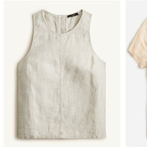 J. Crew Button Back Tank in Flax Linen size XS